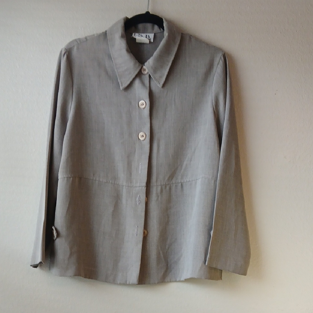 I.S.B Gray Button-Up Pantsuit
